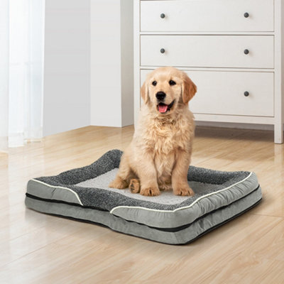 Thehotsale Light Grey Anti-Slip Washable Pet Sleeping Bed (M Size),50X40X9Cm - image 1