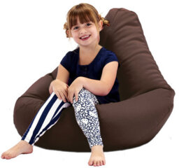 Beautiful Beanbags Kids Highback Beanbag Indoor Or Outdoor Bean Bag For Children Ready Filled - Brown - thumbnail 1