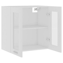 Walplus Hanging Glass Cabinet Lyon White 60X31X60 Cm Engineered Wood - thumbnail 5