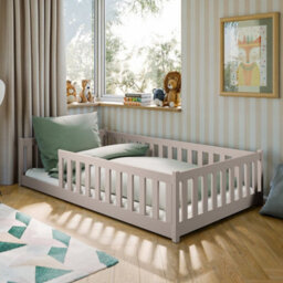Arten Otis Cashmere 120 X 200Cm Eu Small Double Bed With Guardrails - Foam Bonnell Mattress Included - thumbnail 1