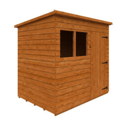 Buttercup Farm 7 X 5 Feet Budget Pent 9mm Shed - Solid Wood/softwood/pine - L205 X W145 X H204.1 Cm - Burnt Orange - thumbnail 2