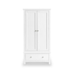 Cornish White Double Wardrobe With Drawer - By Roseland Furniture - thumbnail 3