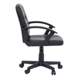 Orsina Comfortable Black Small Home Office Chair, Ergonomic Work From Home Chair, Movable Ergonomic Office Chair - thumbnail 3
