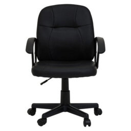 Orsina Comfortable Black Small Home Office Chair, Ergonomic Work From Home Chair, Movable Ergonomic Office Chair - thumbnail 2