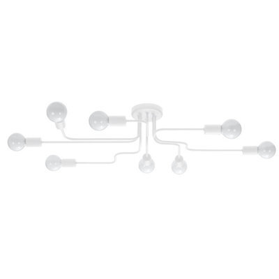 Luminosa Lighting Luminosa Vector Multi Arm Semi Flush Ceiling Lamp 8 White - image 1