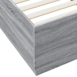 Berkfield Bed Frame With Led Without Mattress Grey Sonoma 100X200 Cm - thumbnail 9