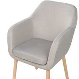 Beliani Dining Chair Yorkville Ii Velvet Taupe - thumbnail 6