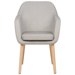 Beliani Dining Chair Yorkville Ii Velvet Taupe - thumbnail 4