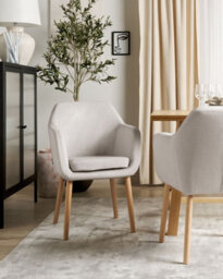 Beliani Dining Chair Yorkville Ii Velvet Taupe - thumbnail 2