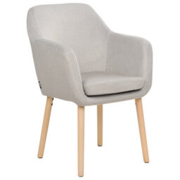 Beliani Dining Chair Yorkville Ii Velvet Taupe