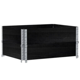 Berkfield Garden Planter Black 80X60 Cm Solid Wood Pine - thumbnail 2