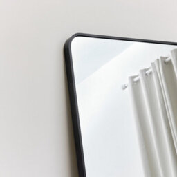 Melody Maison Large Black Curved Framed Wall / Leaner Mirror 160Cm X 80Cm - thumbnail 3