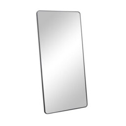 Melody Maison Large Black Curved Framed Wall / Leaner Mirror 160Cm X 80Cm - thumbnail 6