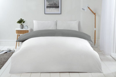 Brights Reversible Duvet - Grey / White - image 1