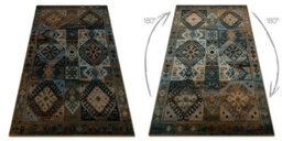 RugsX Wool Carpet Omega Avar Frame, Diamonds, Oriental - Snuff Brown 170X235 Cm - thumbnail 3