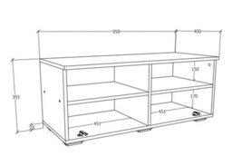 Vcm Tv Lowboard Tv Cabinet Arila Xl - thumbnail 4