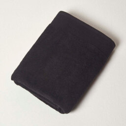 Homescapes Black 100% Combed Egyptian Cotton Bath Towel 700 Gsm - thumbnail 2