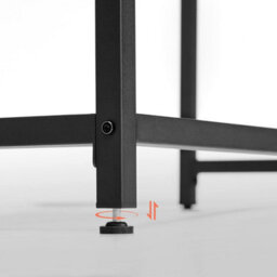 Songmics Large Office Station, Industrial Design Workspace With Metal Structure, Greige And Black - thumbnail 6