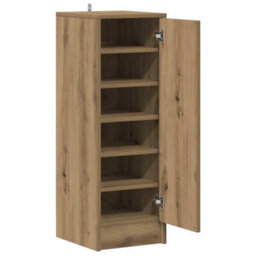 Vidaxl Shoe Cabinet Artisan Oak 32X35X92 Cm Engineered Wood - thumbnail 7