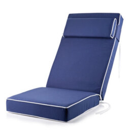 Alfresia Replacement Navy Blue Garden Recliner Chair Cushion With Luxury Thick Foam Filling