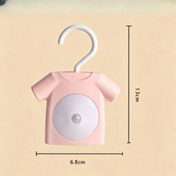 Amorly T-Shirt Hanger Motion Sensor Night Light,battery Operated Closet Cabinet Led Lamp,warm Light Nightlight For Wardrobe Bedside,pink - thumbnail 4