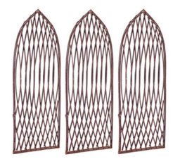 Selections Set Of 3 Willow Lattice Trellis With Gothic Top (120Cm X 45Cm) - thumbnail 6