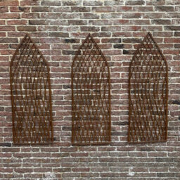Selections Set Of 3 Willow Lattice Trellis With Gothic Top (120Cm X 45Cm) - thumbnail 1