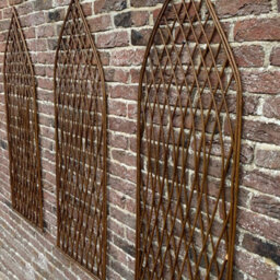 Selections Set Of 3 Willow Lattice Trellis With Gothic Top (120Cm X 45Cm) - thumbnail 2