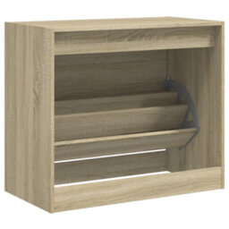 Berkfield Shoe Cabinet Sonoma Oak 80X42X69 Cm Engineered Wood - thumbnail 7