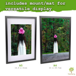 Nicola Spring A4 Photo Frame With A5 Mount White Glass Picture Frame For Wall Hanging Or Tabletop Display - Set Of 3 - thumbnail 6