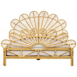 Beliani Bed Rattan Florentine 160 X 200 Cm (Eu King Size) Light Brown - thumbnail 5