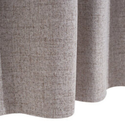 Living And Home Washable Two Hanging Methods Beige Solid Colour Faux Linen Polyester 100% Curtains Pair Set Of 2 137 X 117 Cm - thumbnail 7