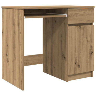 Berkfield Durable Desk Artisan Oak 86X49X76 Cm Engineered Wood