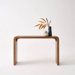 Sweeek - Exotic Acacia Wood Console, Dana, Walnut Coloured, 120X30X75 Cm - thumbnail 4