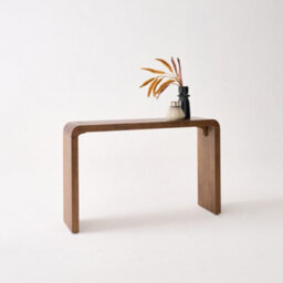 Sweeek - Exotic Acacia Wood Console, Dana, Walnut Coloured, 120X30X75 Cm - thumbnail 1