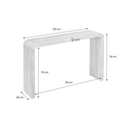 Sweeek - Exotic Acacia Wood Console, Dana, Walnut Coloured, 120X30X75 Cm - thumbnail 7