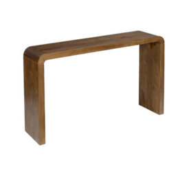 Sweeek - Exotic Acacia Wood Console, Dana, Walnut Coloured, 120X30X75 Cm - thumbnail 2