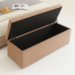 120Cm Chesterfield Ottoman Storage Box, Mink Plush Velvet Upholstered Blanket Box, End Of Bed Bench, Deep Storage Chest - thumbnail 2