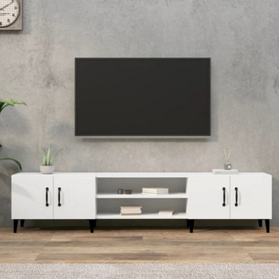 Walplus Tv Cabinet White 180X31.5X40 Cm Engineered Wood - image 1