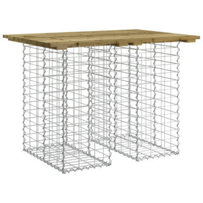 Berkfield Rustic Garden Bench Gabion Design 100X70X72 Cm Impregnated Wood Pine - image 1