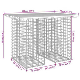 Berkfield Rustic Garden Bench Gabion Design 100X70X72 Cm Impregnated Wood Pine - thumbnail 8