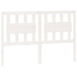 Berkfield Bed Headboard White 140.5X4X100 Cm Solid Wood Pine - thumbnail 2