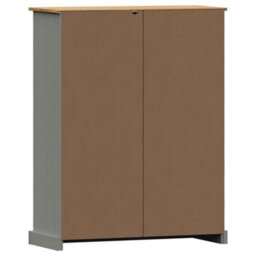 Berkfield Bookcase Vigo Grey 90X35X114.5 Cm Solid Wood Pine - thumbnail 7