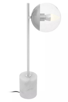 Orsina Elegant Chrome Finish Table Lamp, Contemporary Bedside Table Light, Easily Maintained Tall Bedside Lamp - image 1