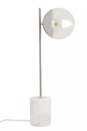 Orsina Elegant Chrome Finish Table Lamp, Contemporary Bedside Table Light, Easily Maintained Tall Bedside Lamp - thumbnail 2