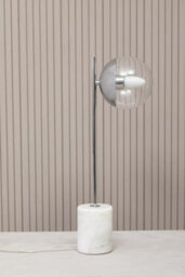 Orsina Elegant Chrome Finish Table Lamp, Contemporary Bedside Table Light, Easily Maintained Tall Bedside Lamp - thumbnail 6