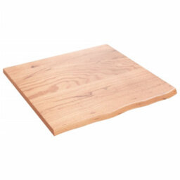 Berkfield Wall Shelf Light Brown 60X60X2 Cm Treated Solid Wood Oak - thumbnail 1