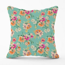 Warren Reed Designer Bright Flower Sketch Cushions 60Cm X 60Cm - thumbnail 1