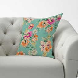 Warren Reed Designer Bright Flower Sketch Cushions 60Cm X 60Cm - thumbnail 2