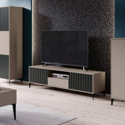 Heze Furniture Rimini Premium Tv Unit With Storage Modern Textured Door - thumbnail 2